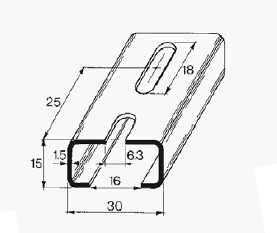 Profil in C-Form passiviertem verzinkten Stahl - Profil verzinkt aus Stahl