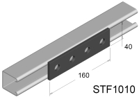 Flachbügel aus Stahl zur Befestigung an Profilen STF-1010