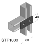 Flachbügel aus Stahl zur Befestigung an Profilen STF-1000