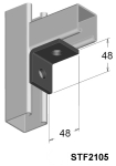 rechtwinkelige Bügel mit vormontierten Schrauben für STRUT-Profile