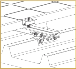 Solar Panel Montage Vertikalen auf Metall Deck mit Universal Mounting Kit
