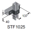 Schema Omega-Bügel für STRUT Profile STF1025