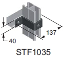 Schema Omega-Bügel für STRUT Profile STF1035